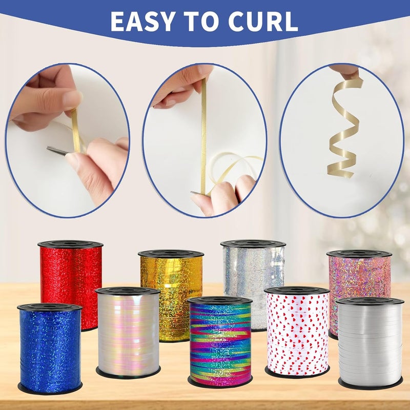 WFAUIBR 500 Yard Gold Curling Ribbon,Ribbon for Balloons Gold Ribbon Wrapping for Presents，Curling Ribbon for Gift Wrapping， for Balloon String ，Parties, Baby Shower,Crafts wrap - Image 4